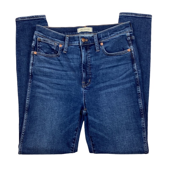 Madewell 10” High Rise Skinny Jeans Blue Like New - Picture 7 of 13